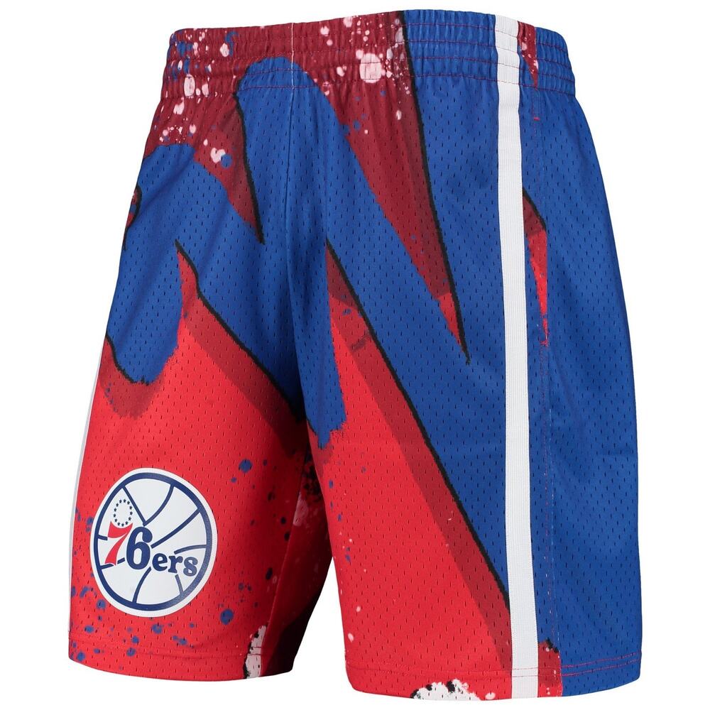 Mitchell & Ness NBA 76ers 1996 Hyper Hoops Swingman Shorts Red Scarlet Men’s L - Picture 2 of 13